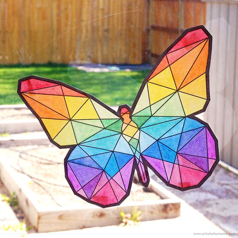 Take & Make Craft Kits for Kids: Rainbow Butterfly Suncatchers - Limited Supply / Contact the Library to schedule a pick up