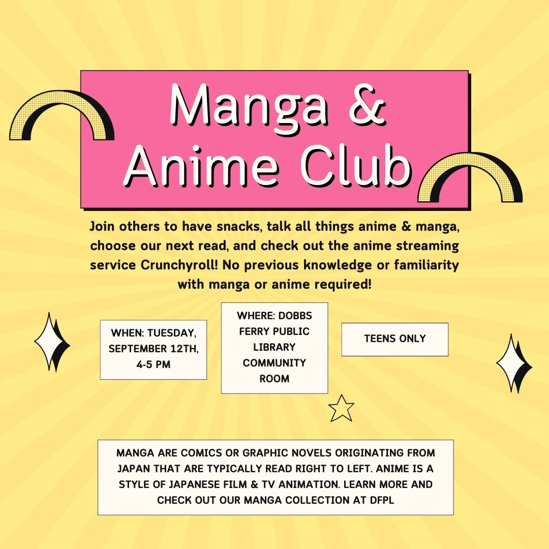 Teen Manga and Anime Club (Registration Requested)