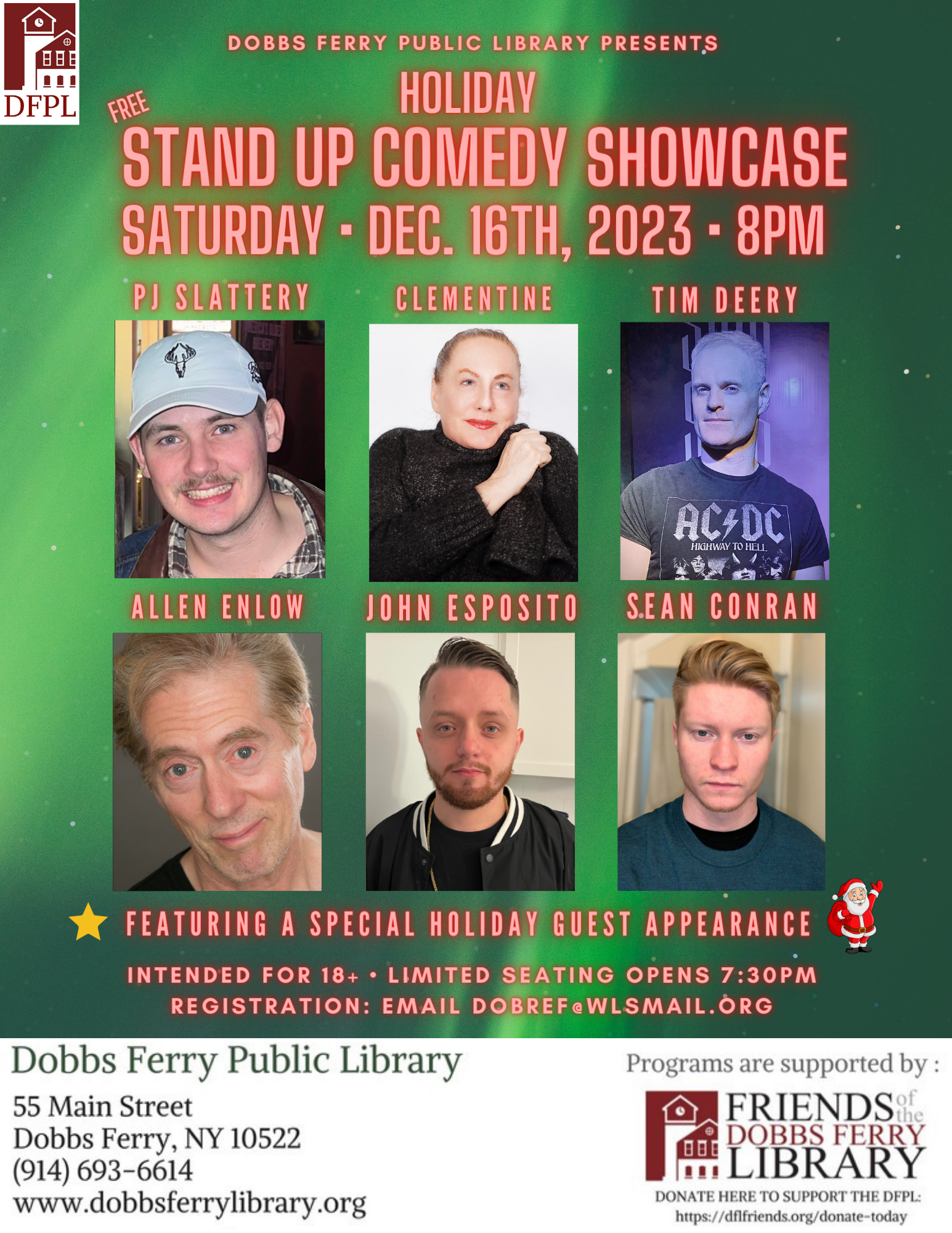 Holiday Stand Up Comedy Showcase at DFPL (FREE)