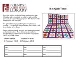 Friends of the Library Quilt Raffle