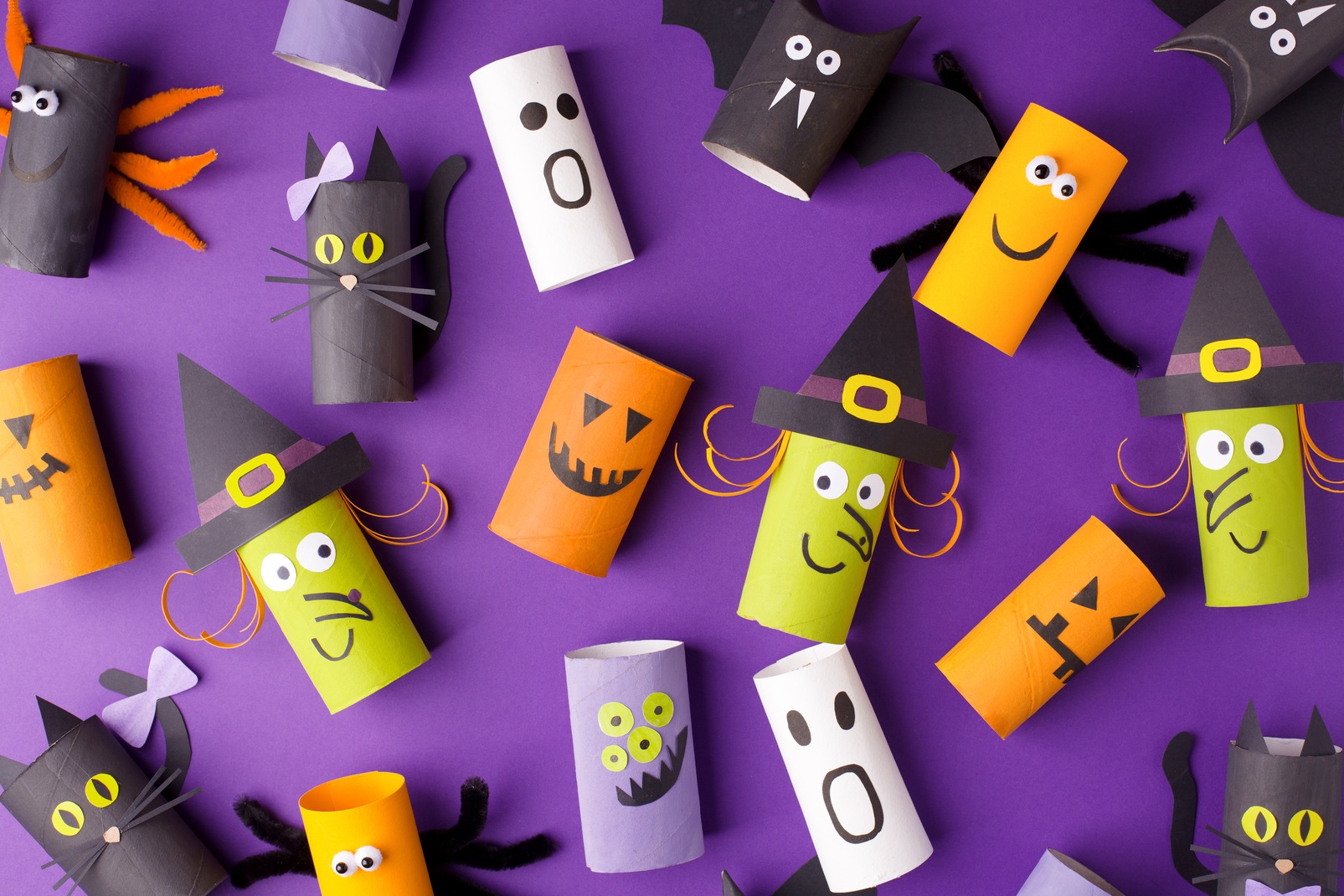 Take & Make Craft Kits for Kids: Toilet Paper Roll Witches & Cats - Limited Supply / Contact the Library to schedule a pick up
