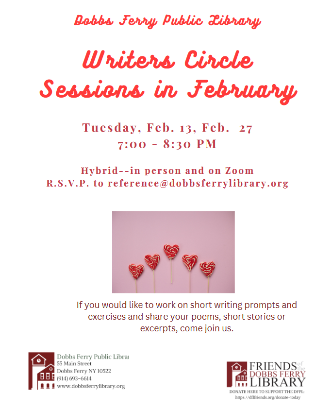 Hybrid Virtual and In-Person Drop-In Writers Circle