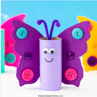 Take & Make Craft Kits for Kids: Toilet Paper Roll Butterflies - Limited Supply / First-come First-served