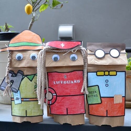 Take & Make Craft Kits for Kids: Paper Bag Lifeguard Craft - Limited Supply / First-come First-served