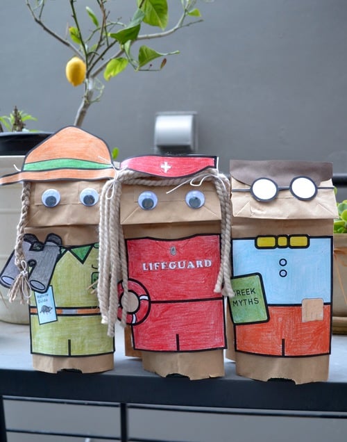 Take & Make Craft Kits for Kids: Paper Bag Lifeguard Craft - Limited Supply / First-come First-served