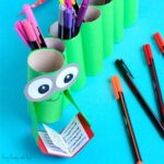 Take & Make Craft Kits for Kids: Toilet Paper Roll Bookworm Pencil Holders - Limited Supply / First-come First-served