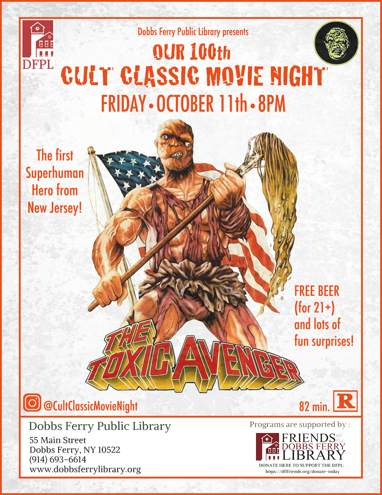 100th Cult Classic Movie Night: The Toxic Avenger w/ Captain Lawrence