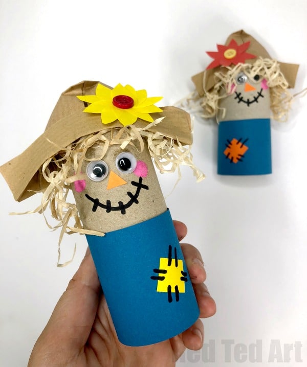 Take & Make Craft Kits for Kids: Toilet Paper Roll Scarecrows - Limited Supply / First-come First-served