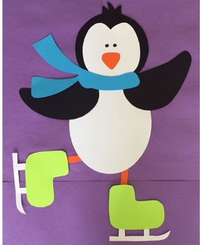 Take & Make Craft Kits for Kids: Ice Skating Penguin Craft - Limited Supply / First-come First-served