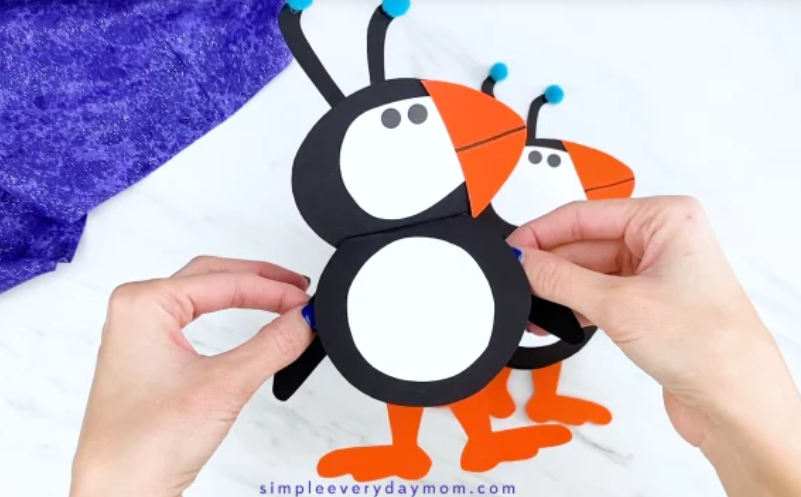 Take & Make Craft Kits for Kids: Arctic Puffin Cards - Limited Supply / First-come First-served