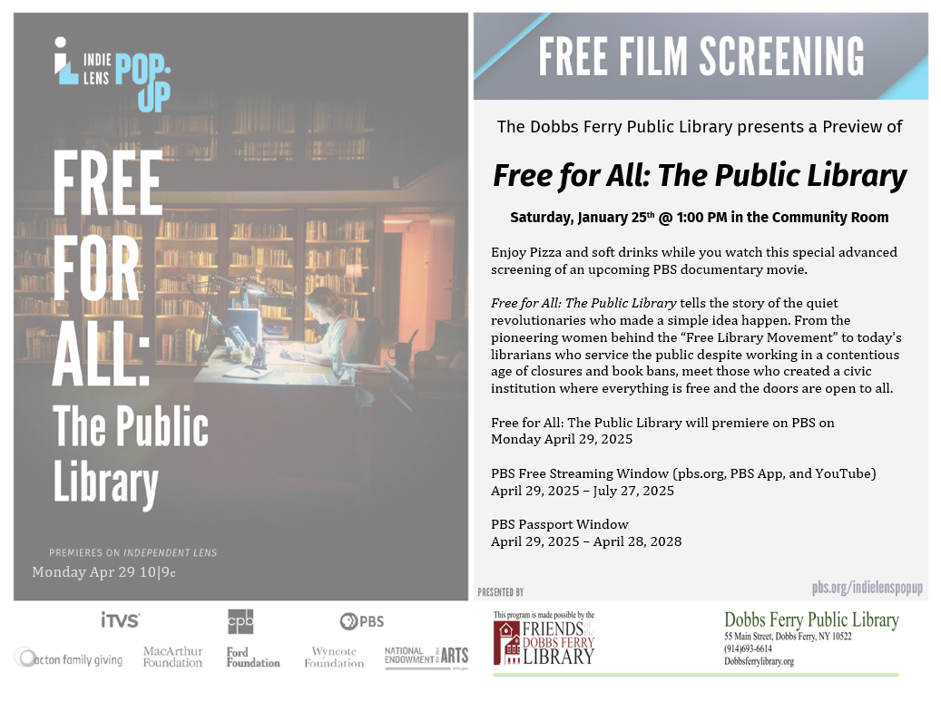 Advanced Screening - Free for All: The Public Library