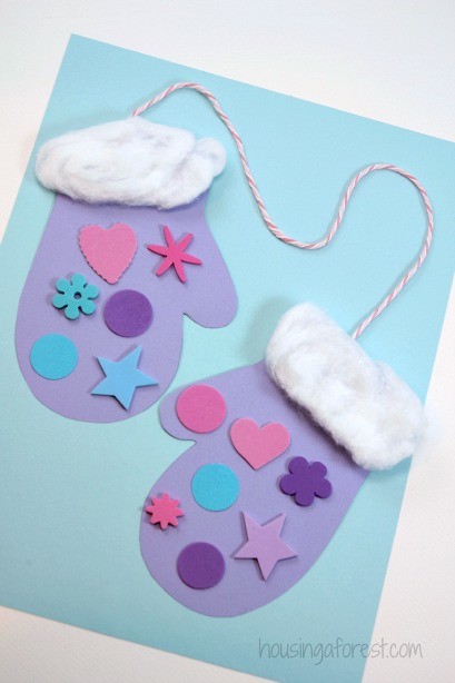 Take & Make Craft Kits for Kids: Mitten Craft - Limited Supply / First-come First-served