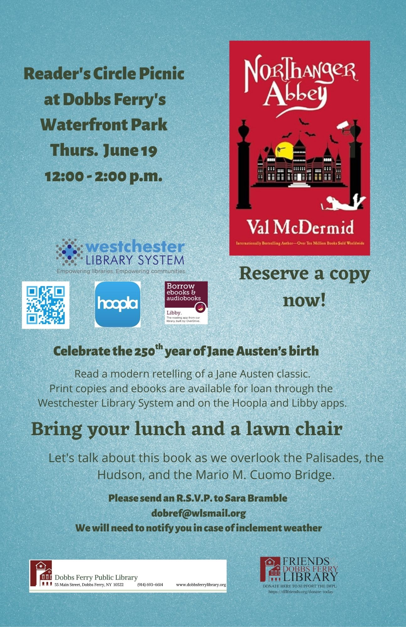 Reader's Circle Picnic at Waterfront Park: "Northanger Abbey"