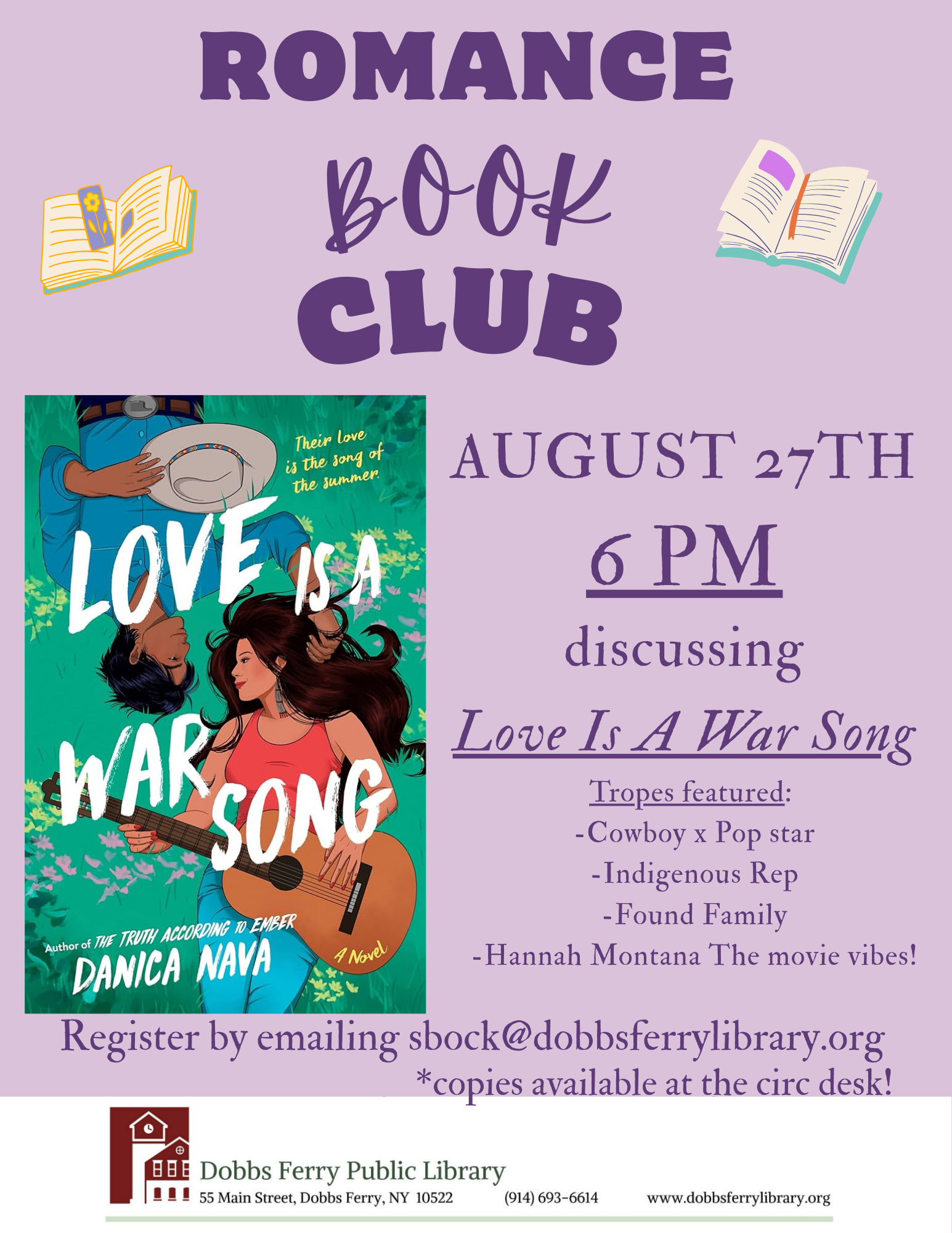 Romance Book Club: "Love is a War Song" (Registration)