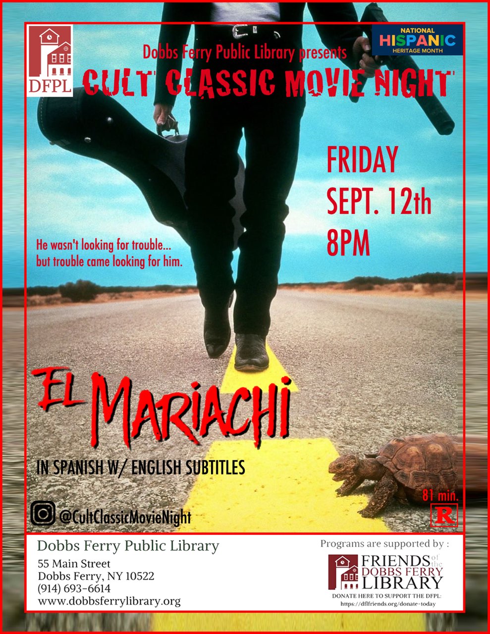 Cult Classic Movie Night (Spanish Heritage Month): "El Mariachi"