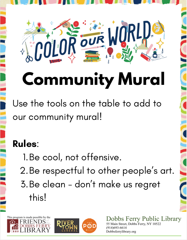 Add to our Community Mural in the Community Room