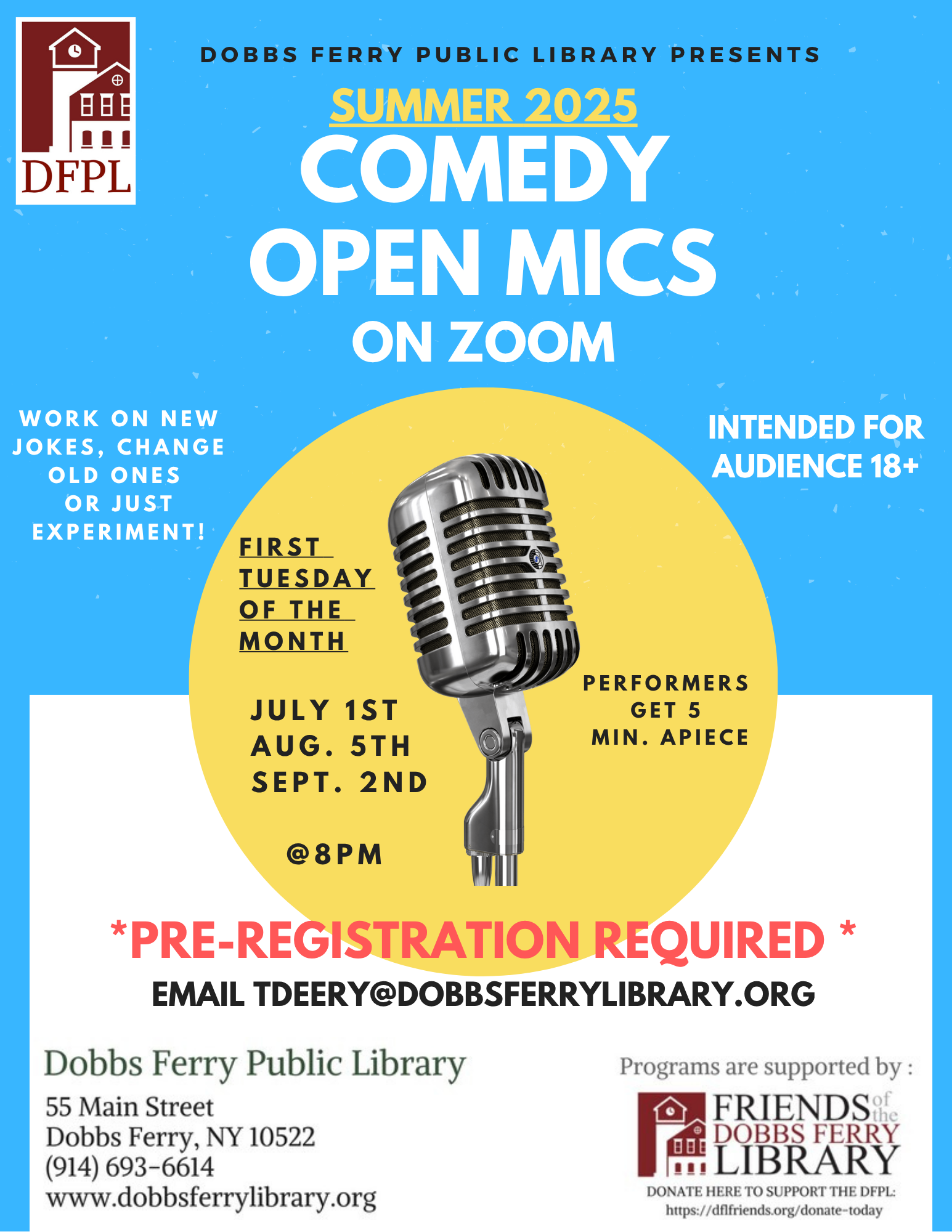Comedy Open Mic (ON ZOOM)