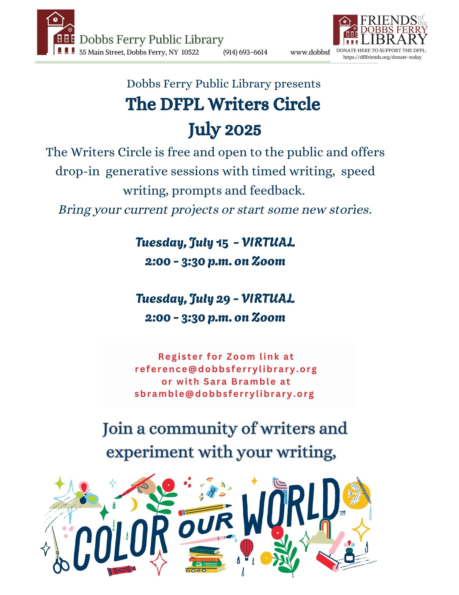 Writer's Circle via ZOOM (Registration)