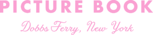 The words "Picture Book, Dobbs Ferry, New York" in pink.