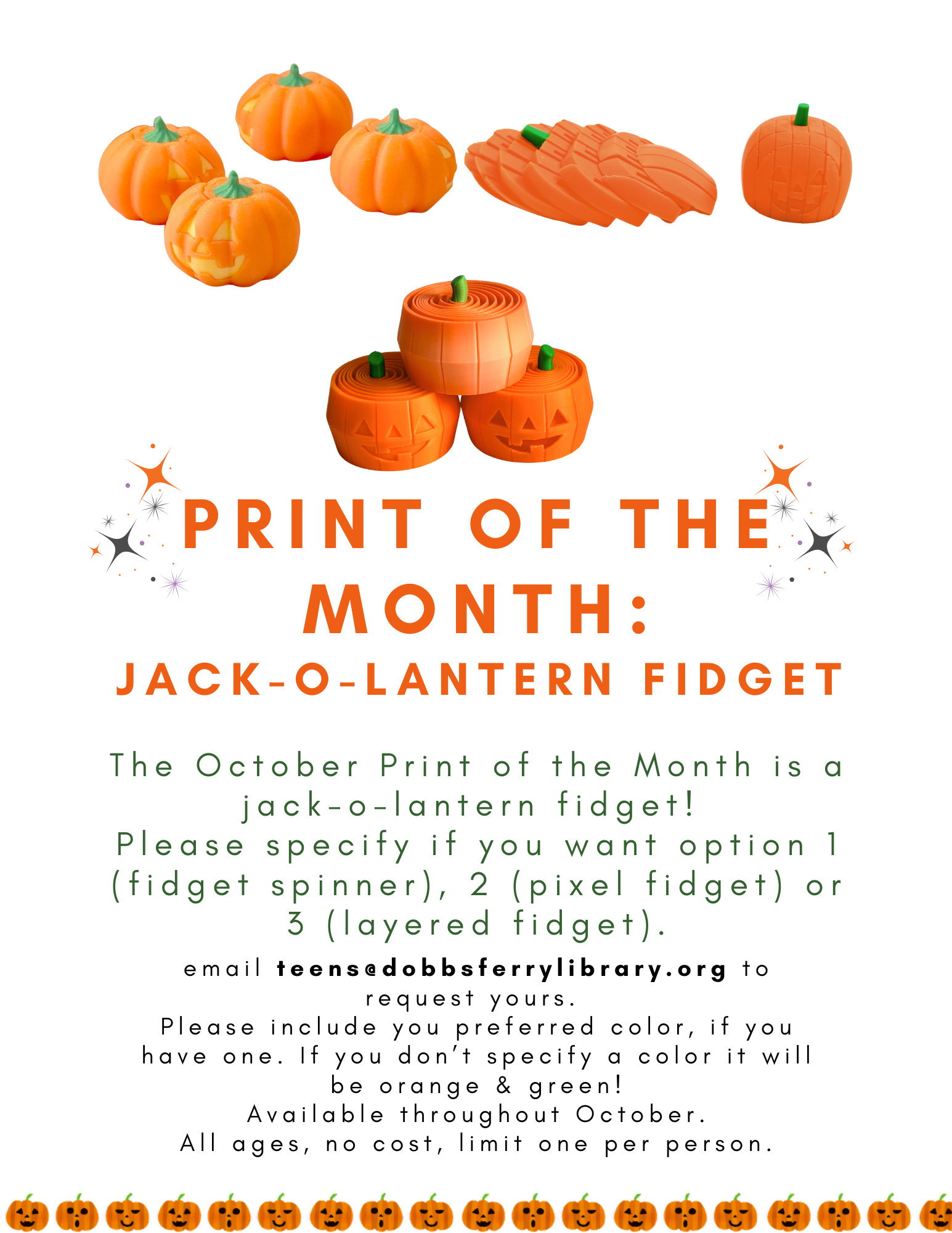 Print of the Month: Jack-o-Lantern Fidget