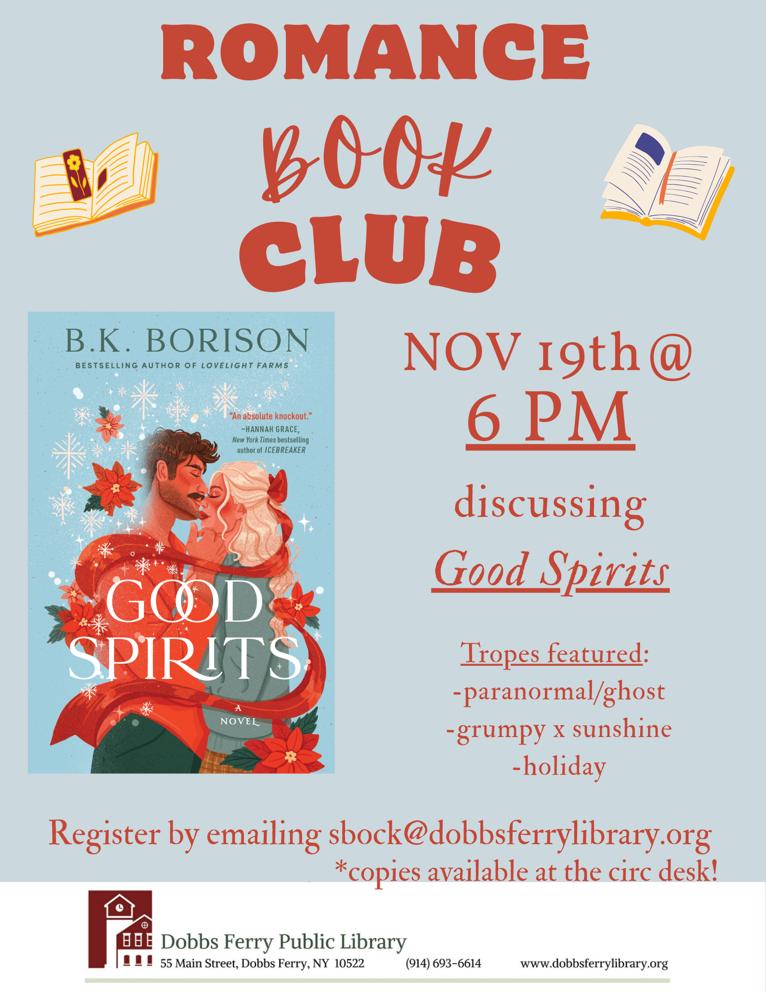Romance Book Club: "Good Spirits" (Registration)