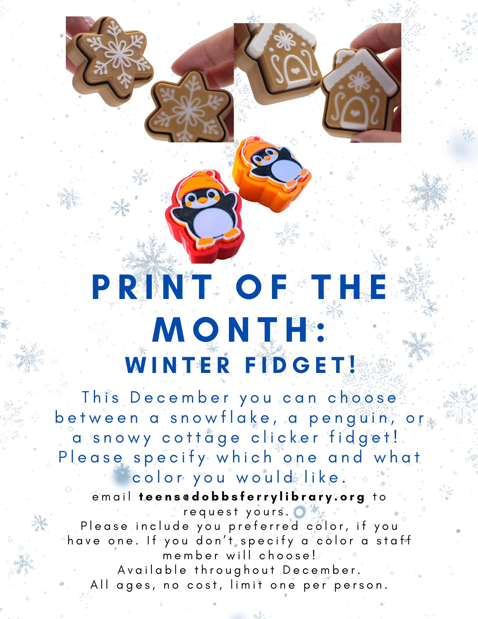 Print of the Month: Winter Clicker Fidget
