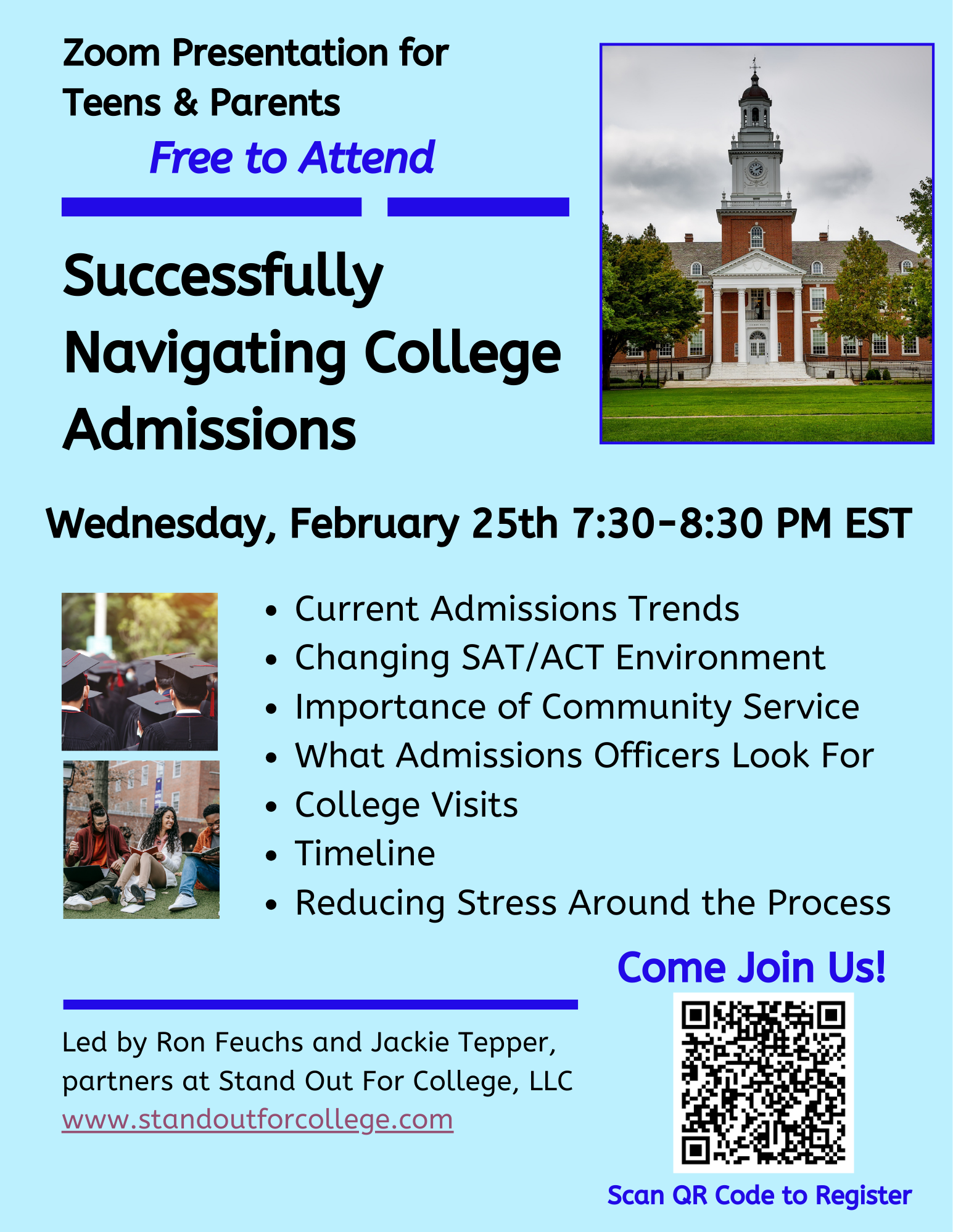 Virtual Program: Successfully Navigating College Admissions