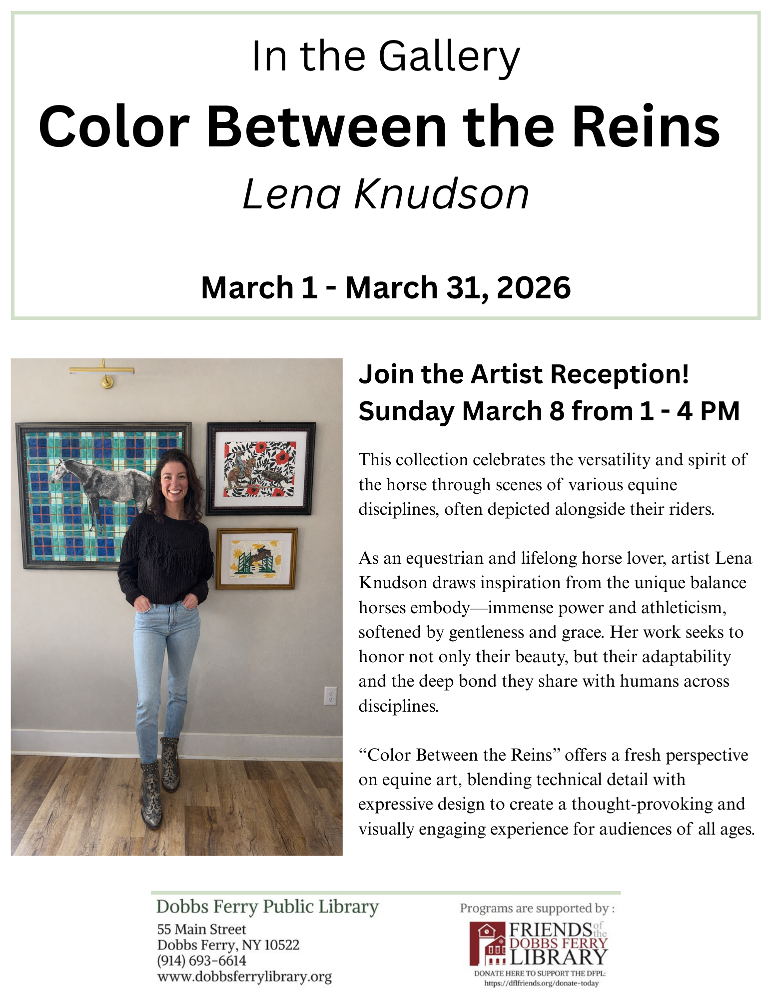 Art Show: "Color Between the Reins" by Lena Knudson