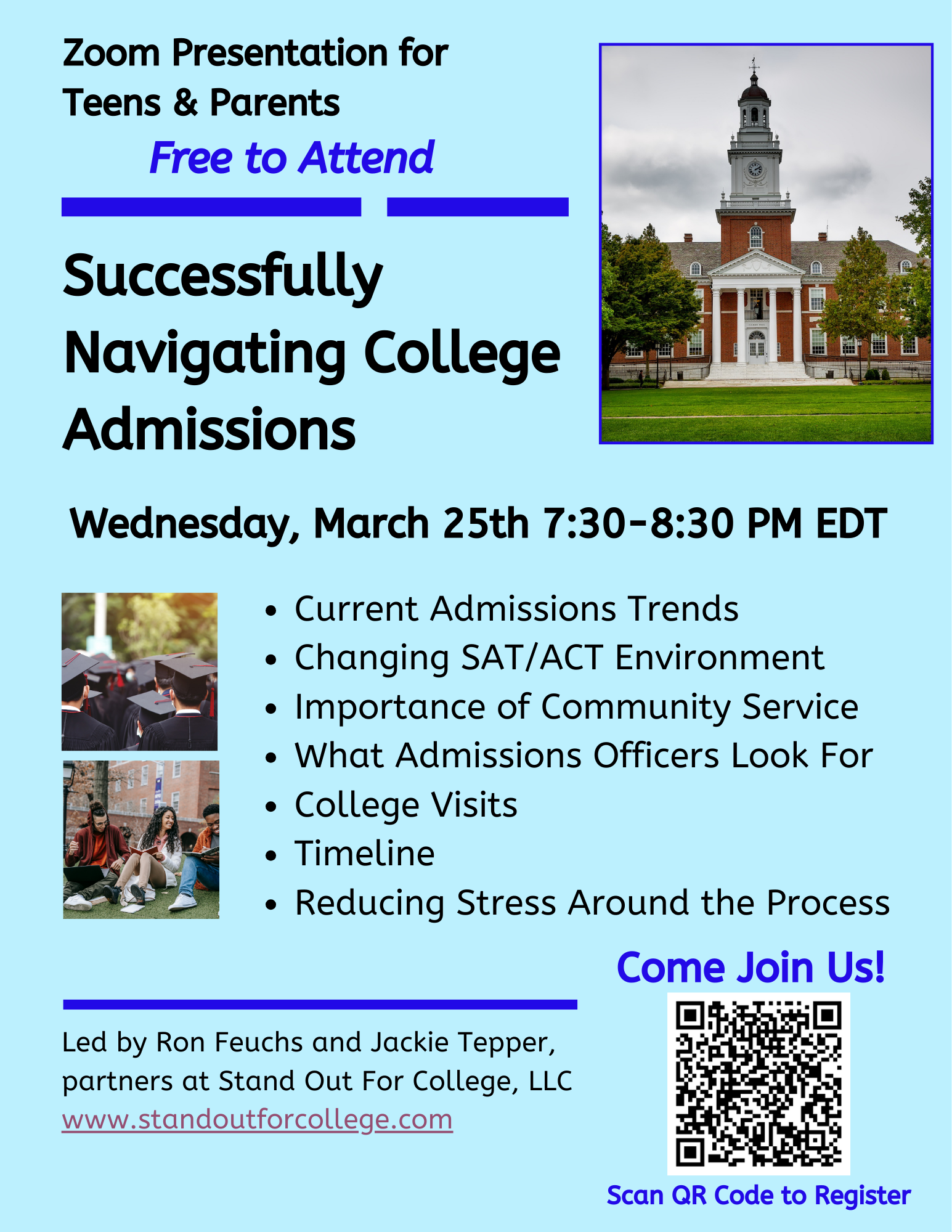 Virtual Program: Successfully Navigating College Admissions