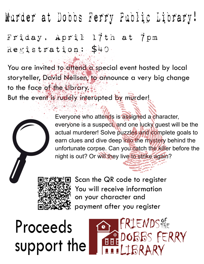 Murder at Dobbs Ferry Library! (Registration -- $40)