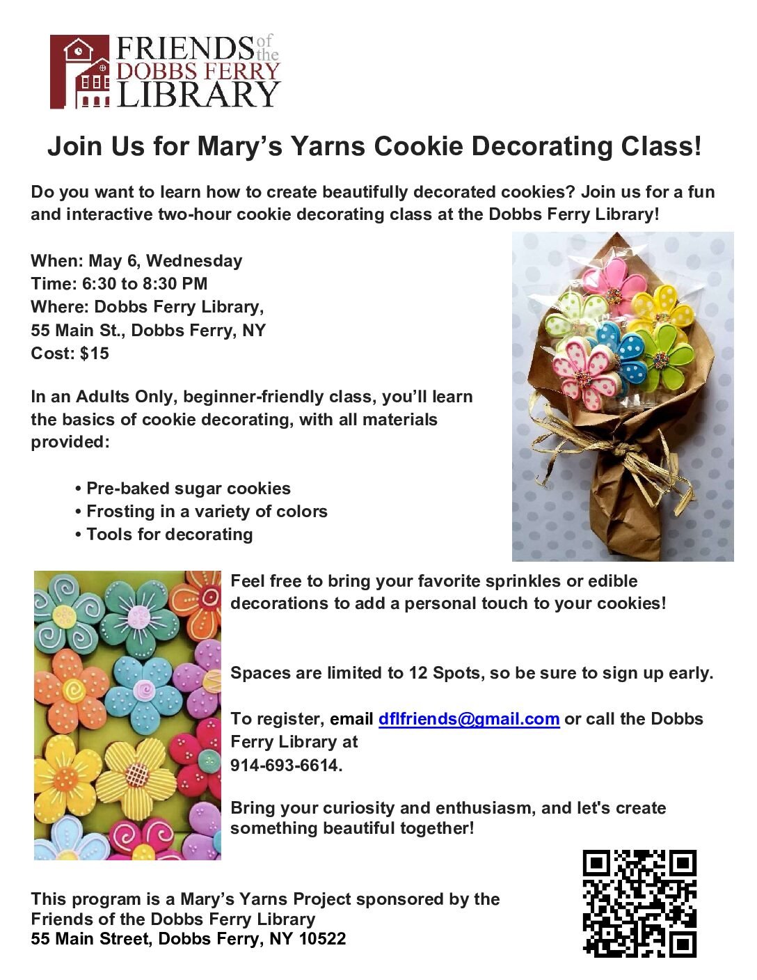 Mary’s Yarns Cookie Decorating Class! - Adults (Registration)