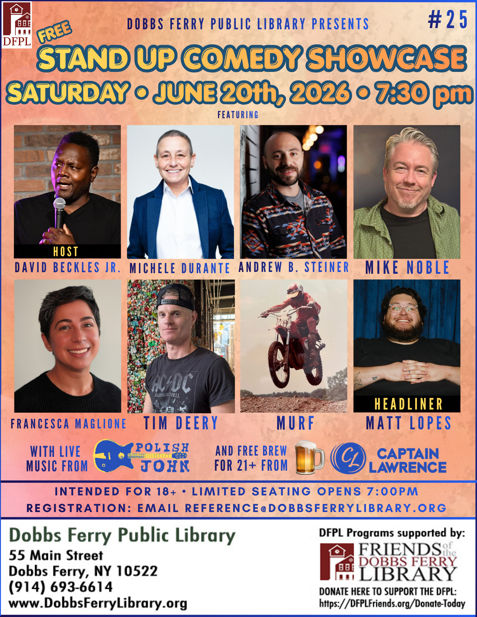 Stand Up Comedy Showcase (FREE) (Registration)