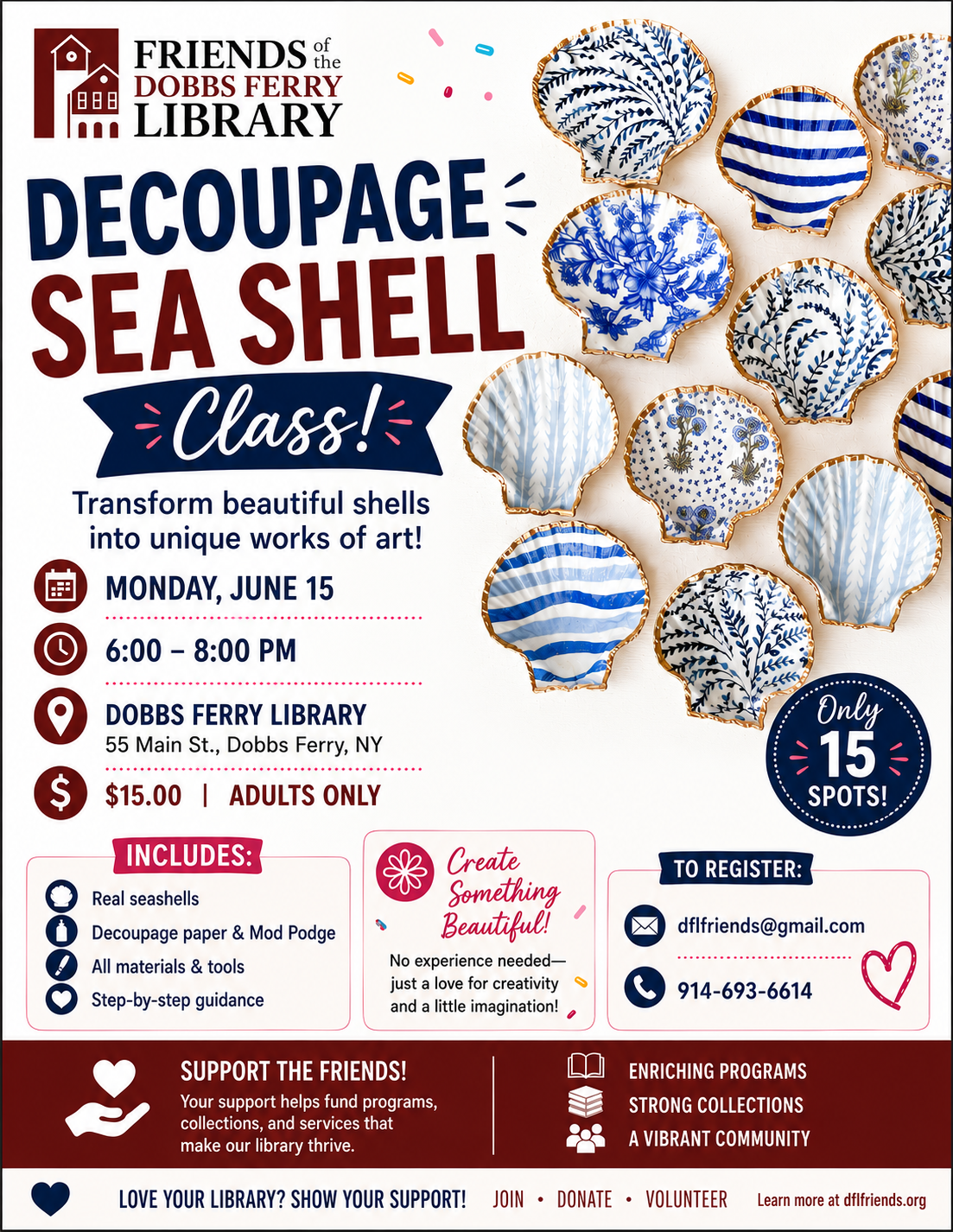 Decoupage Sea Shell Class
