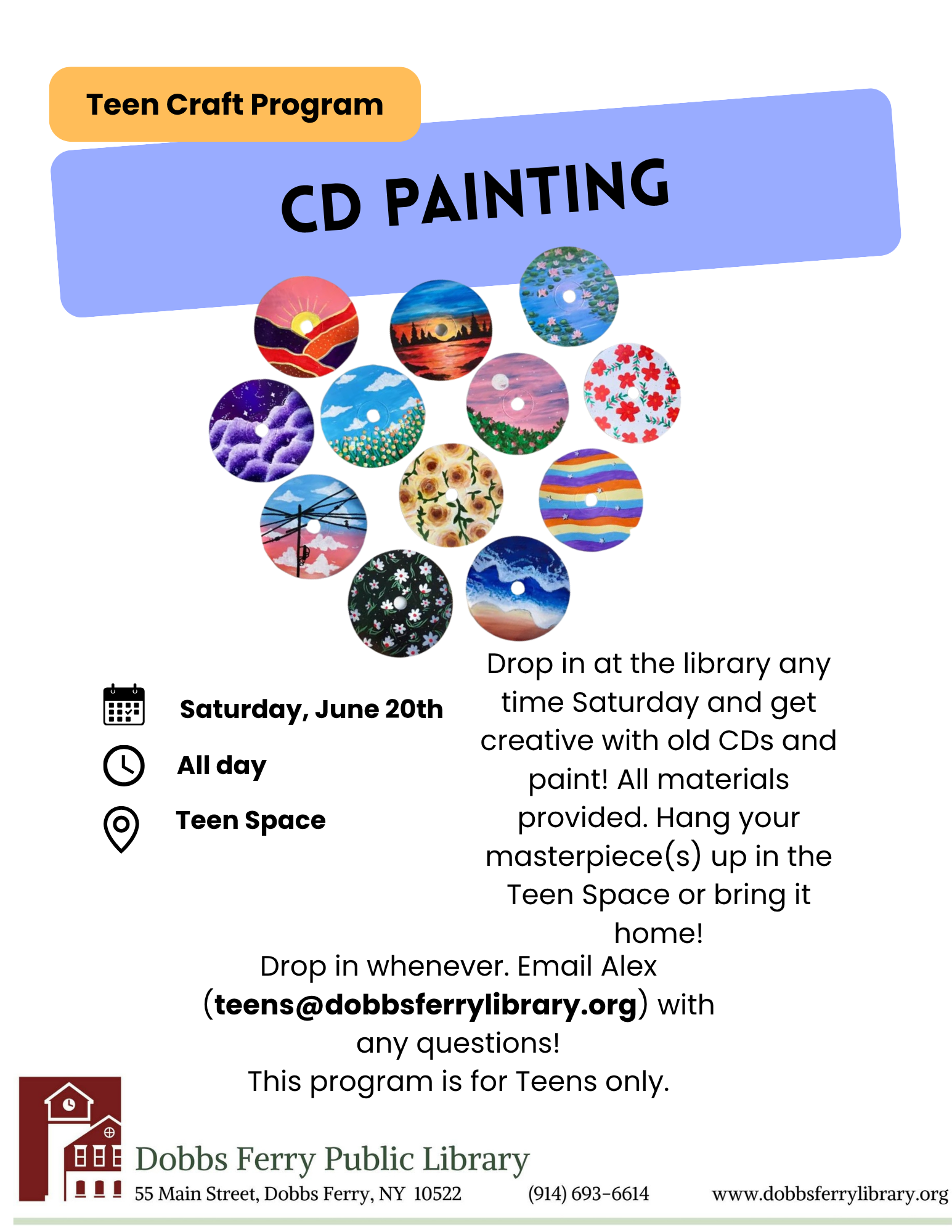 Teen Craft Program: CD Painting