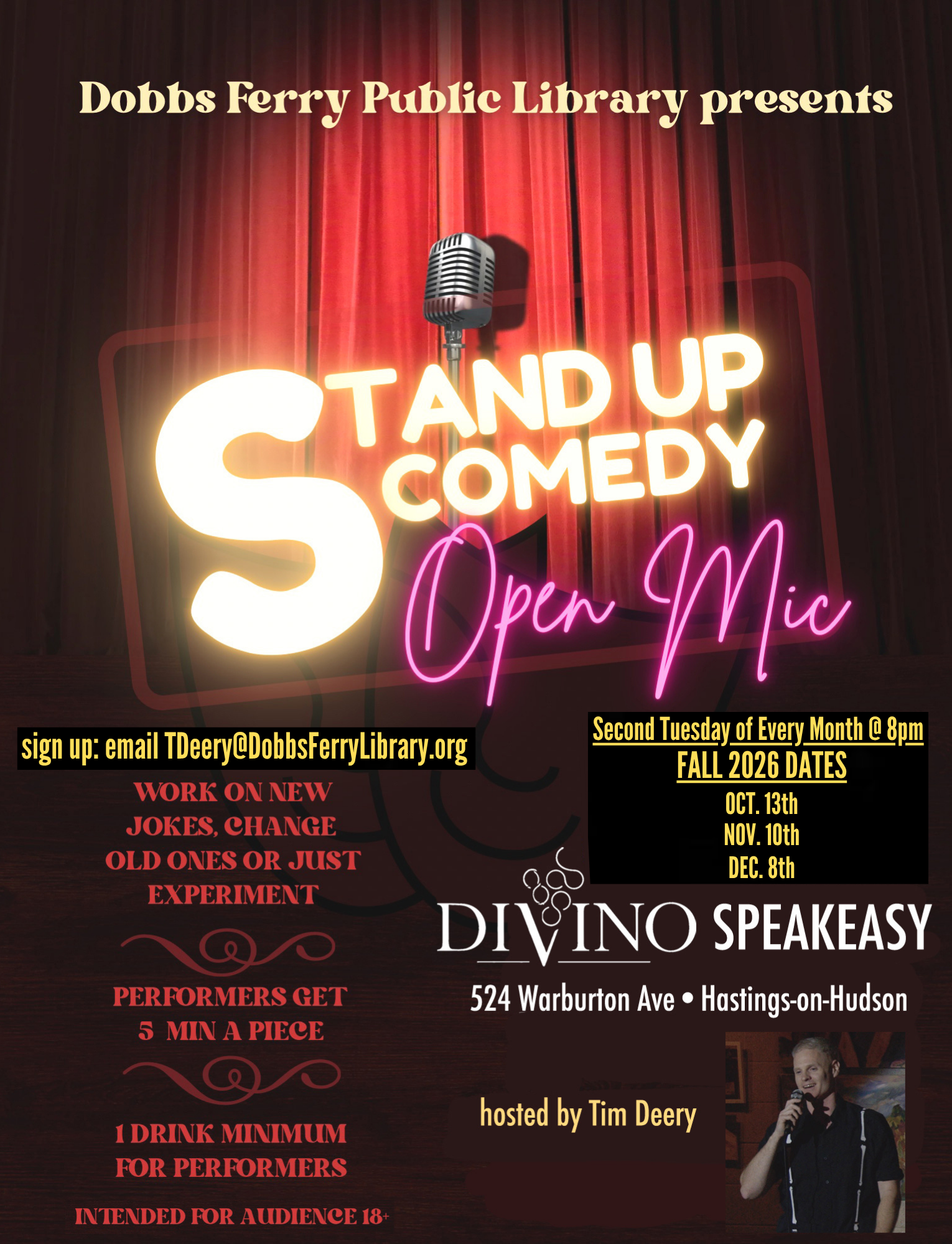 Comedy Open Mic (LIVE AT DIVINO'S)