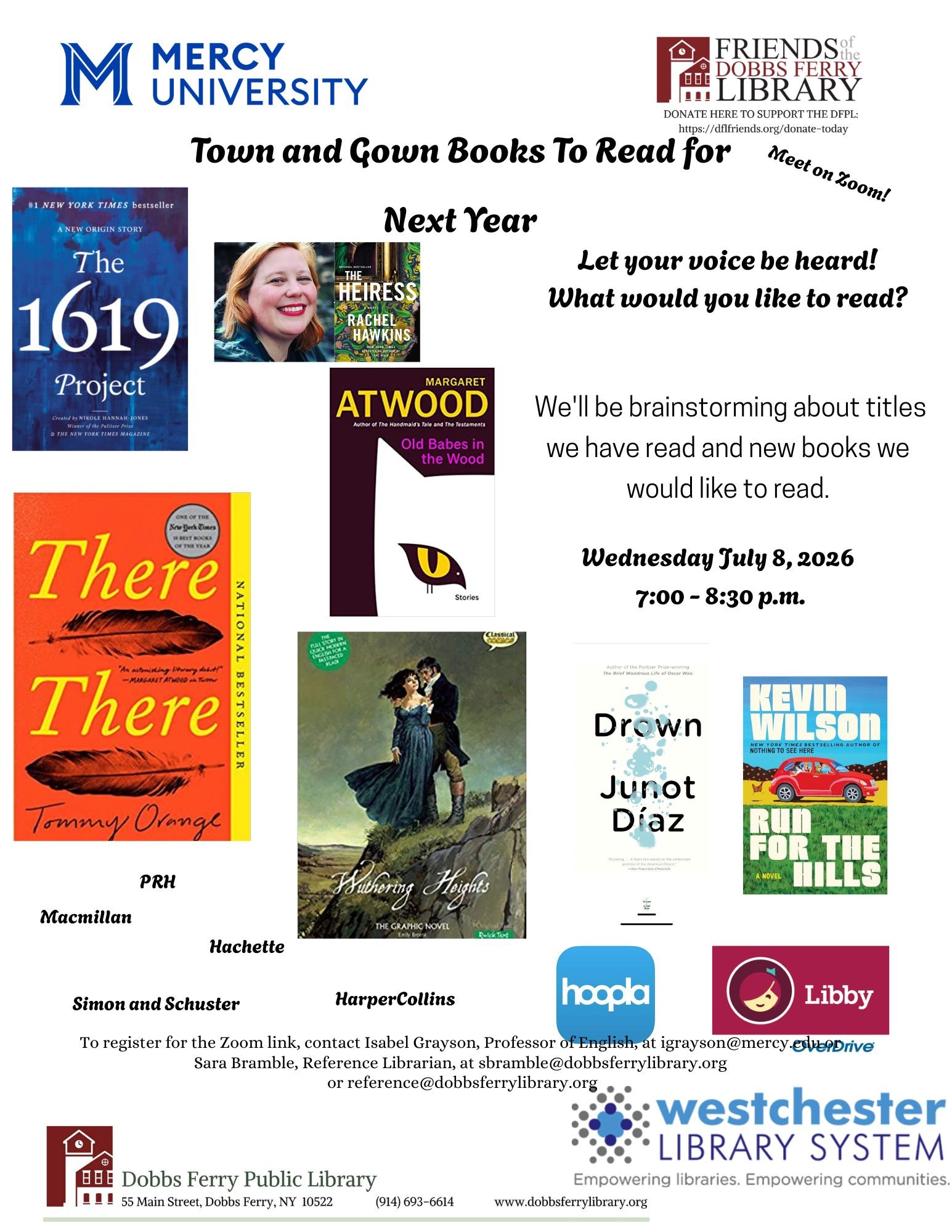 Virtual Town and Gown Literary Discussion Group: Brainstorming Session (Registration)