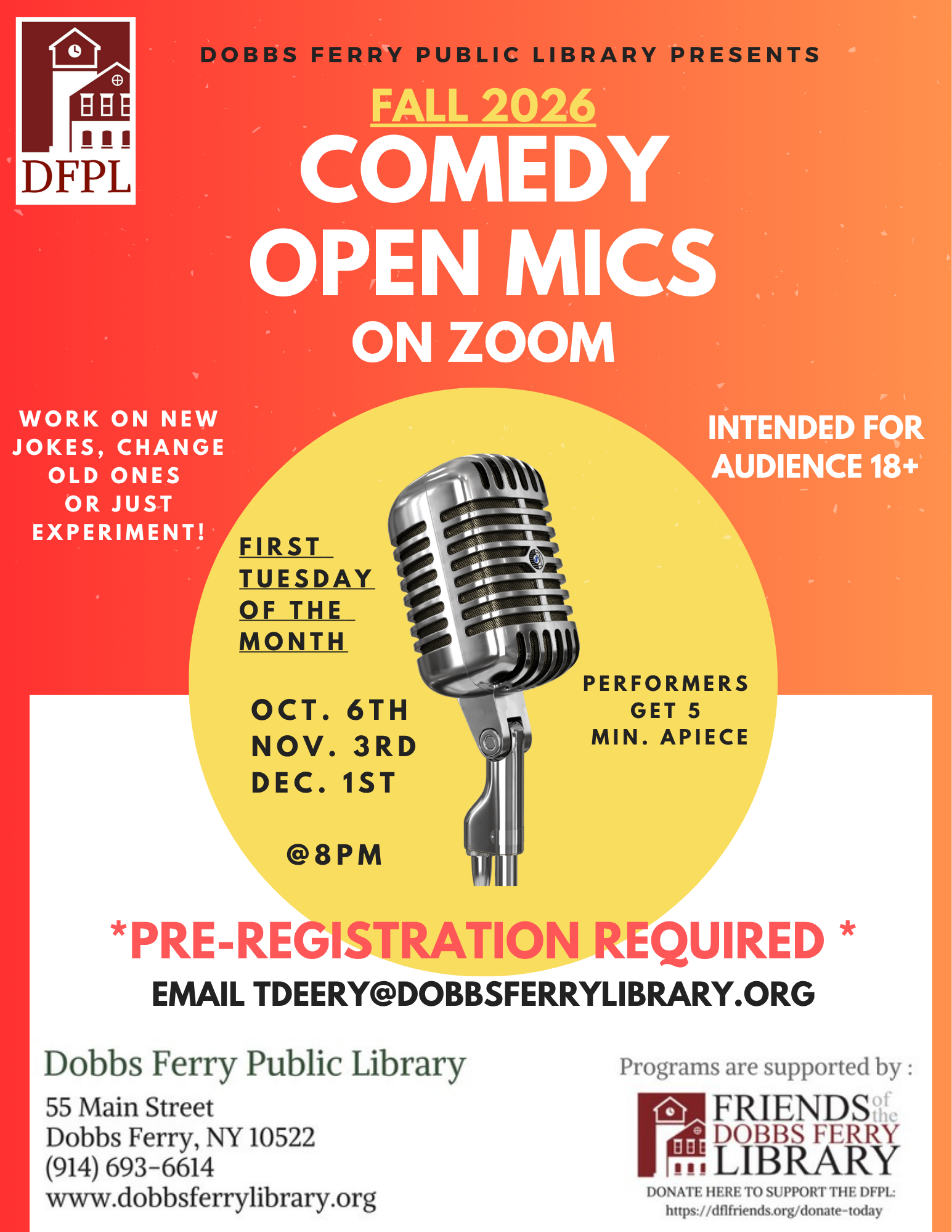Comedy Open Mic (ON ZOOM)