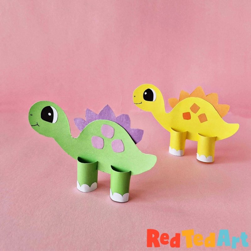 Take & Make Craft Kits for Kids: Toilet Paper Roll Dinosaurs - Limited Supply / First-come First-served