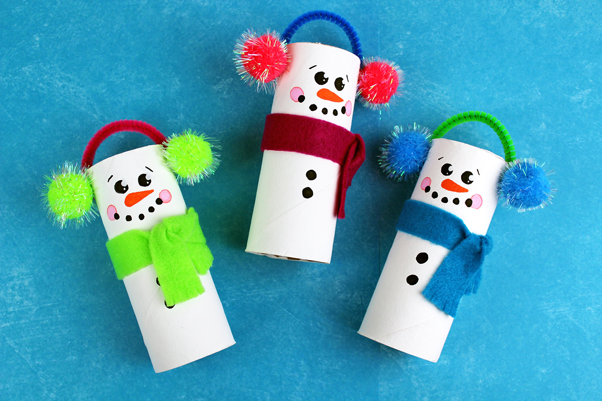 Take & Make Craft Kits for Kids: Toilet Paper Roll Snowmen - Limited Supply / Contact the Library to schedule a pick up